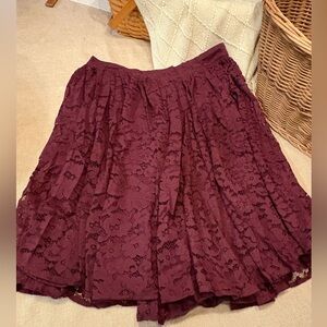 NWT lined lace midi skirt